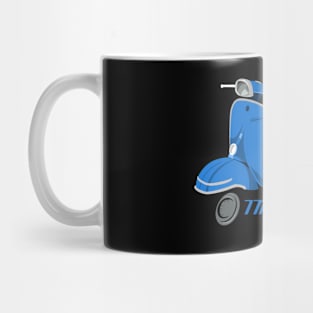 Old Scooter Light Blue Mug